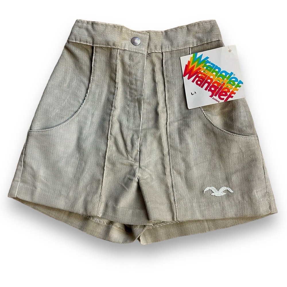 NWT VTG Women's Wrangler Corduroy Shorts Size 3 Juniors Tan Made In USA